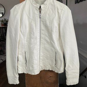 Vegan white leather jacket from Baccini - Size S